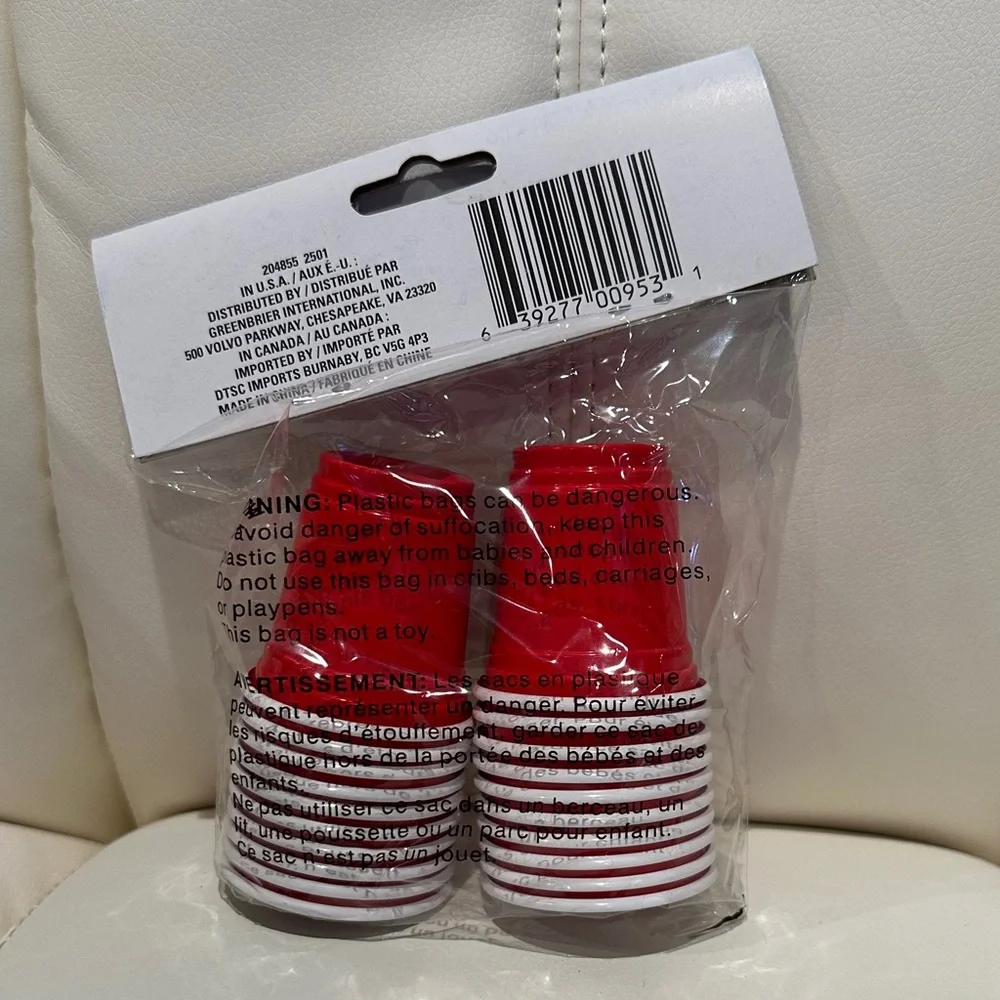 Red and White Mini Cups by